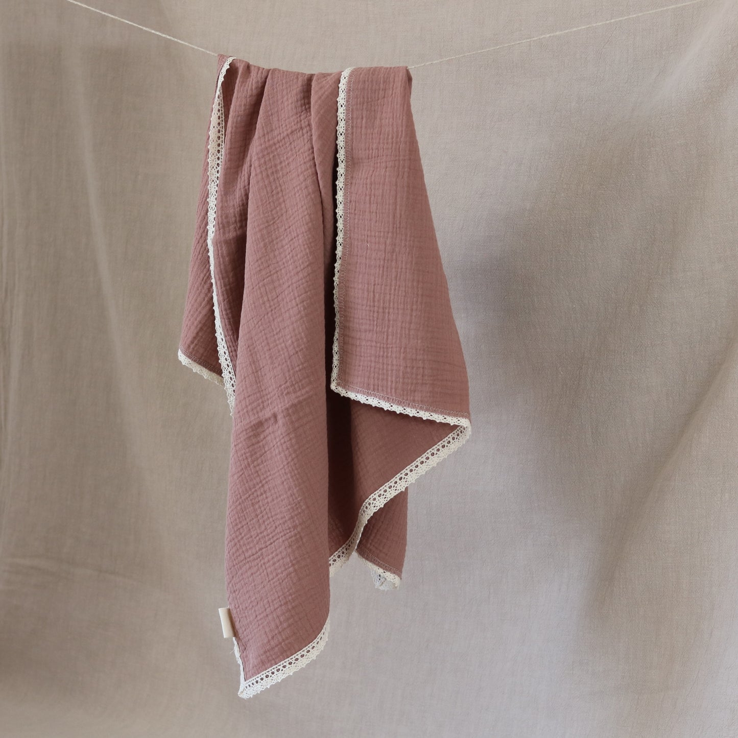 Zestaw muślinowy dla niemowląt - kocyki + pieluszki - Ogród różany