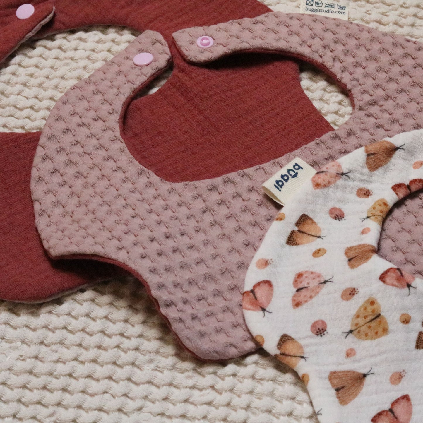 Zestaw śliniaków bandana muślinowych 2w1 - 3 szt - Baby Rose