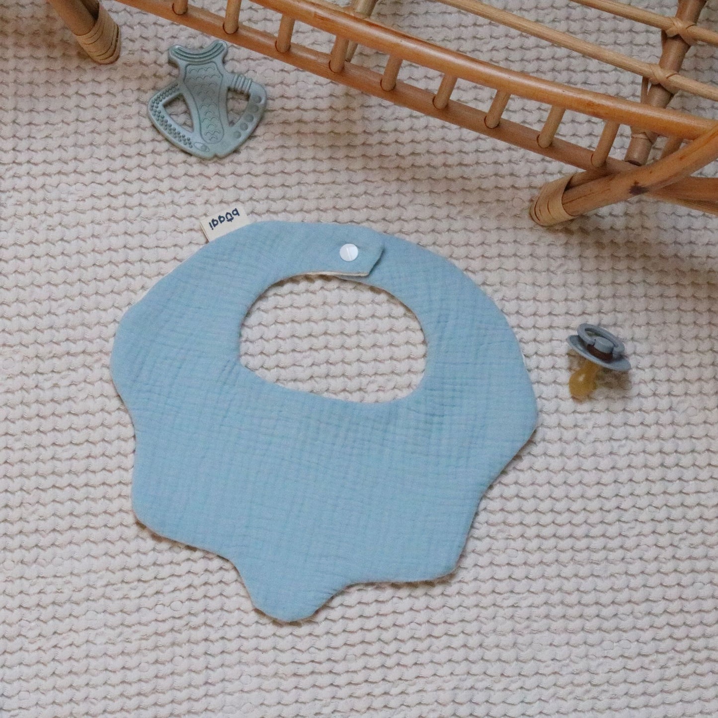 Zestaw śliniaków bandana muślinowych 2w1 - 3 szt - Baby Blue