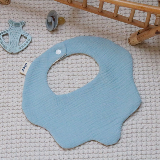 Śliniak bandana muślinowy 2w1 - Baby Blue