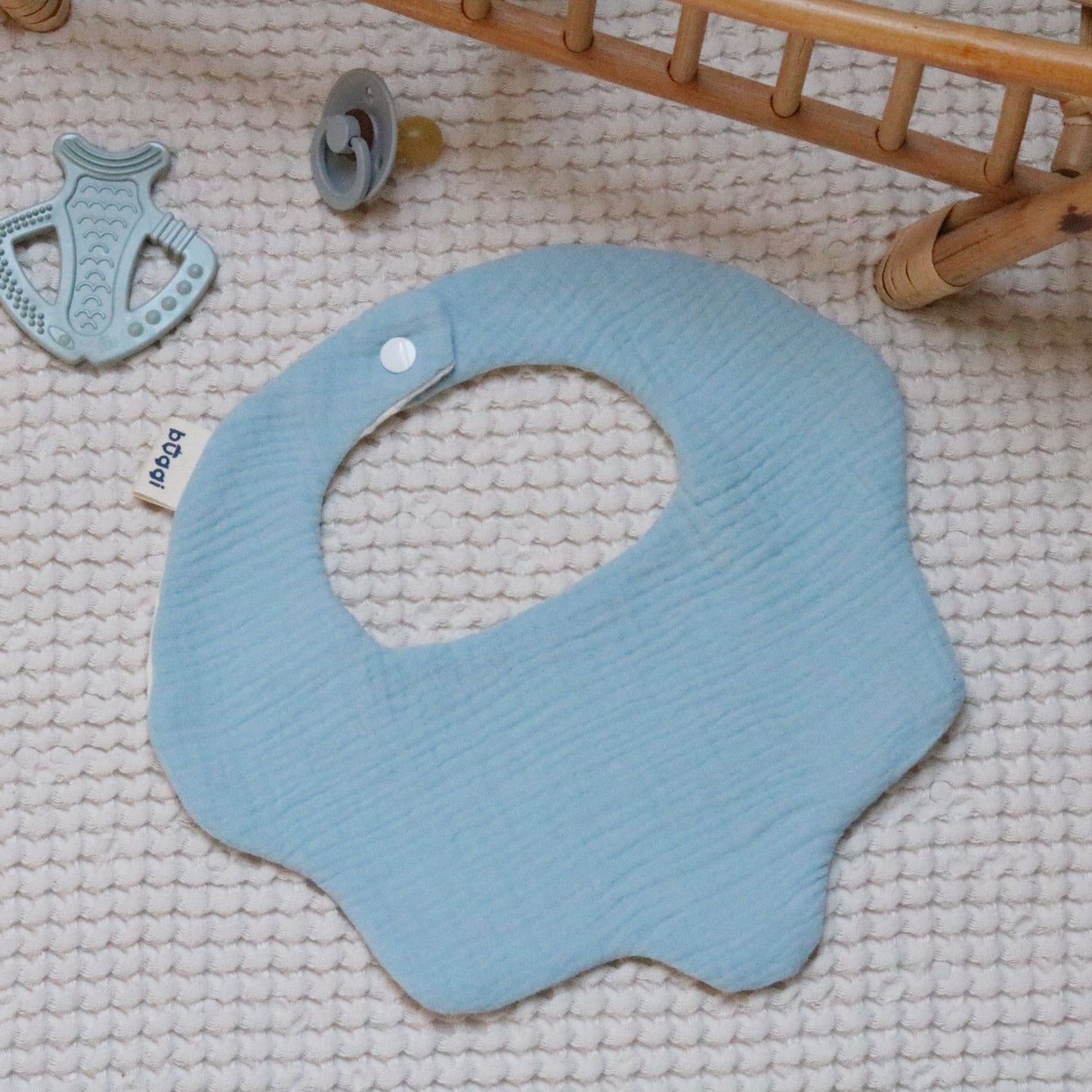 Zestaw śliniaków bandana muślinowych 2w1 - 3 szt - Baby Blue