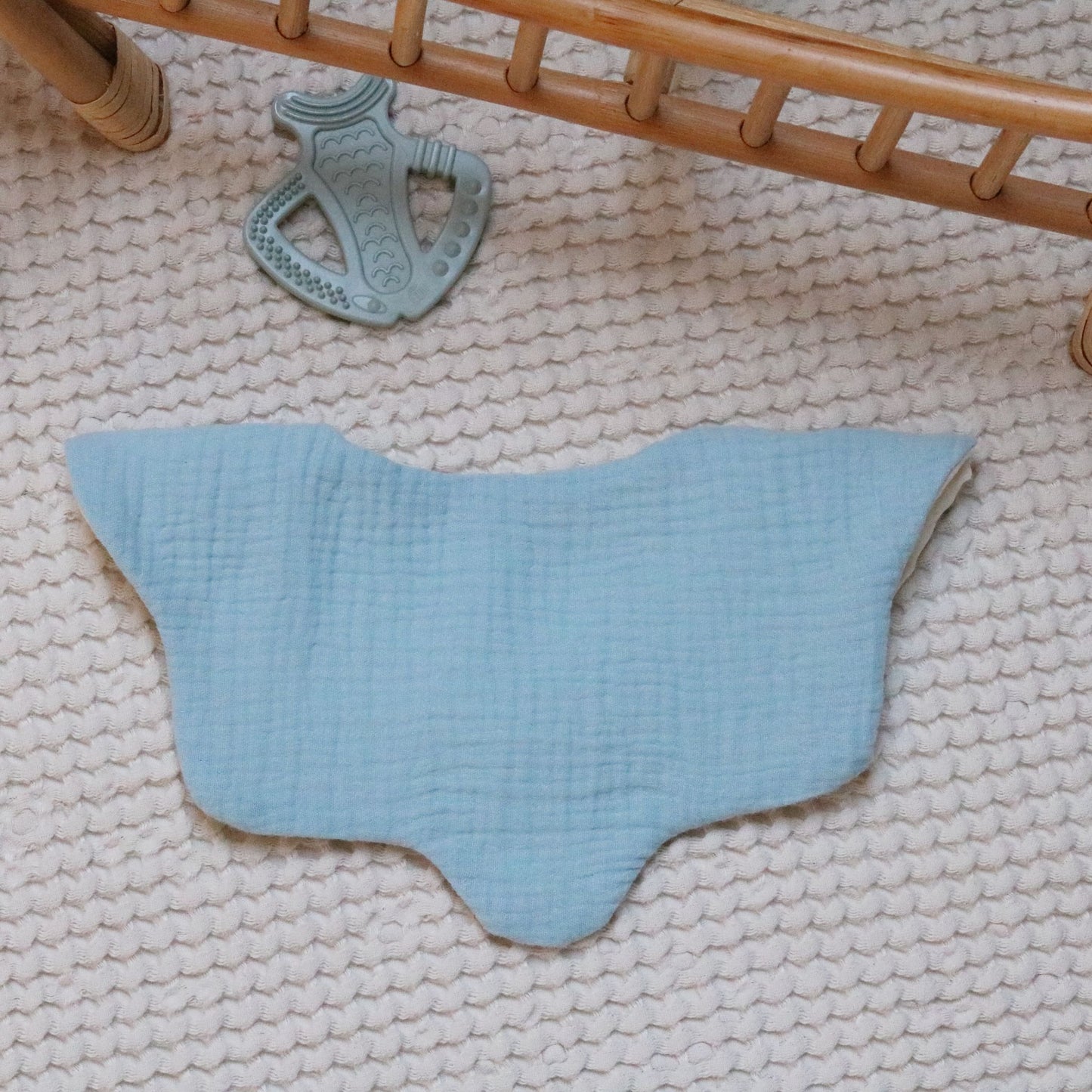 Zestaw śliniaków bandana muślinowych 2w1 - 3 szt - Baby Blue
