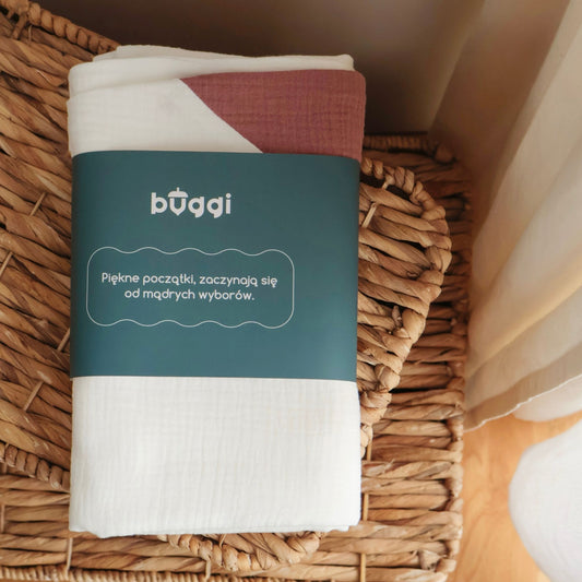 Kocyk muślinowy z bawełny organicznej | Dusty Pink