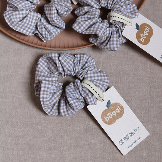Scrunchie - szara krateczka