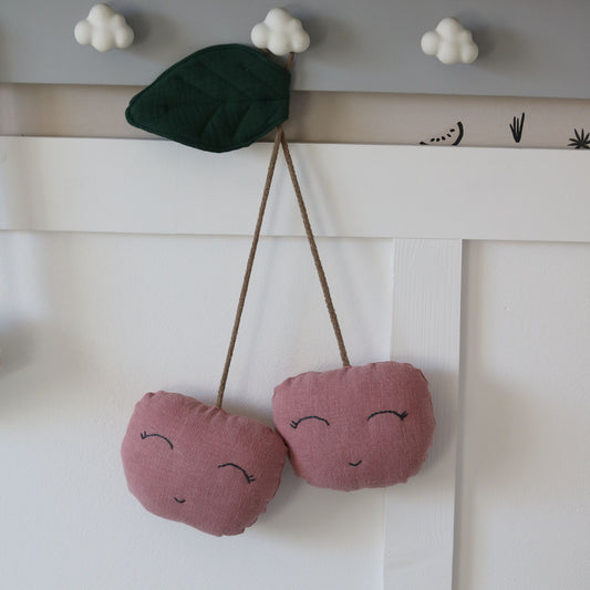 Wisienki lniane różowe