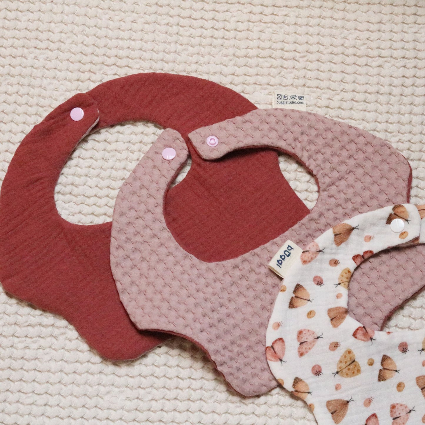 Zestaw śliniaków bandana muślinowych 2w1 - 3 szt - Baby Rose