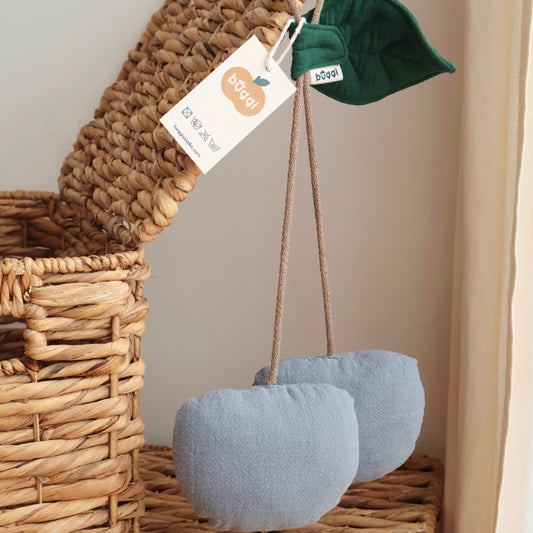 Lniana dekoracja pokoju dziecięcego - Wiśnia Blue