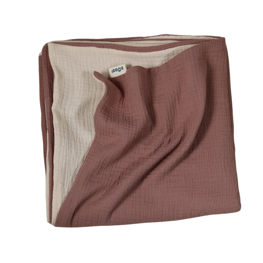 Duży muślinowy kocyk dwuwarstwowy 100x110 cm