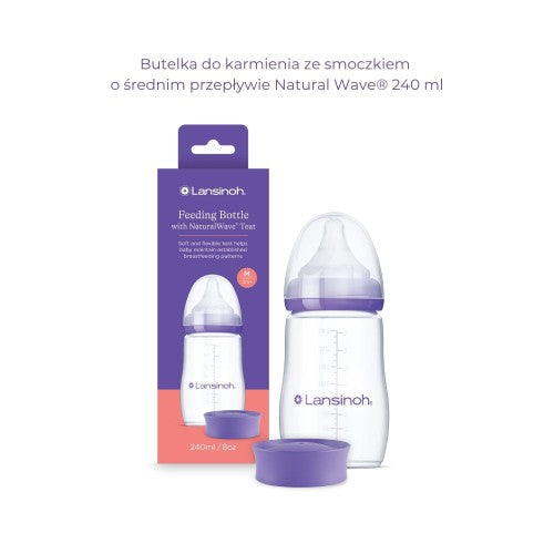 Butelka do karmienia ze smoczkiem o średnim przepływie Natural Wave® 240 ml