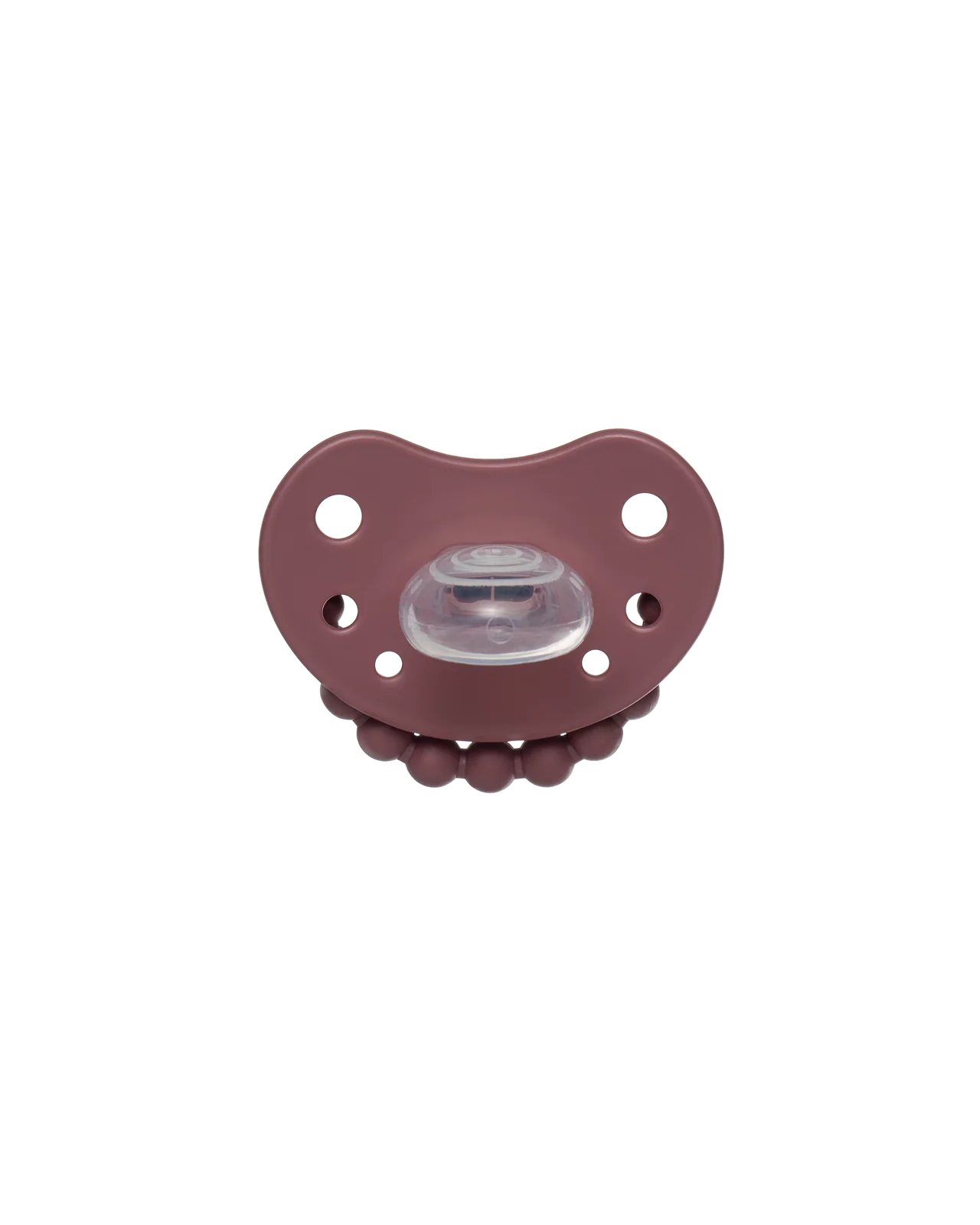 LUU Maroccan Pink 0–3 m – smoczek pozycjonujący w głębokim odcieniu plum-rose