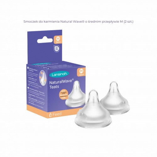 Smoczek do karmienia Natural Wave® o średnim przepływie M (2 szt)